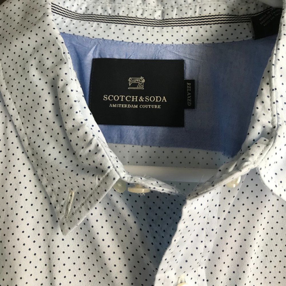 Scotch & Soda Blue/White Button Down Size XL